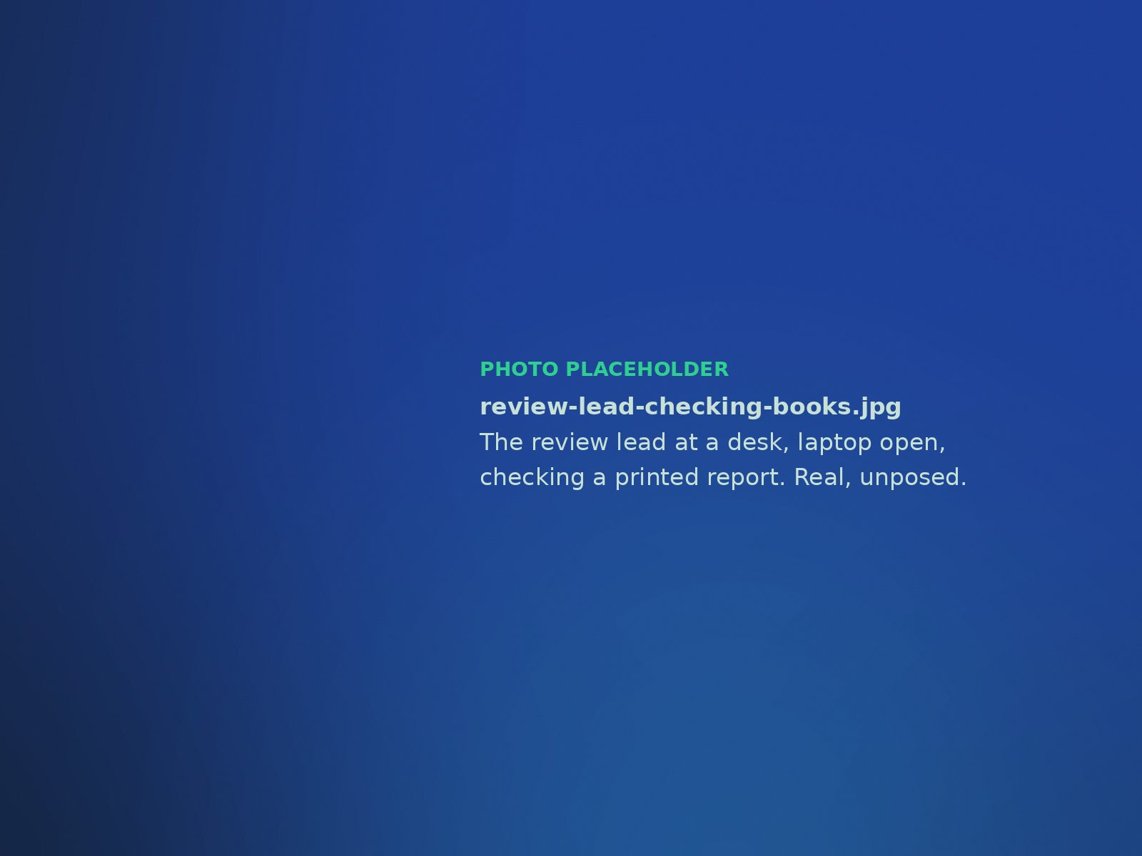 [REVIEW LEAD NAME] checking a client's monthly report